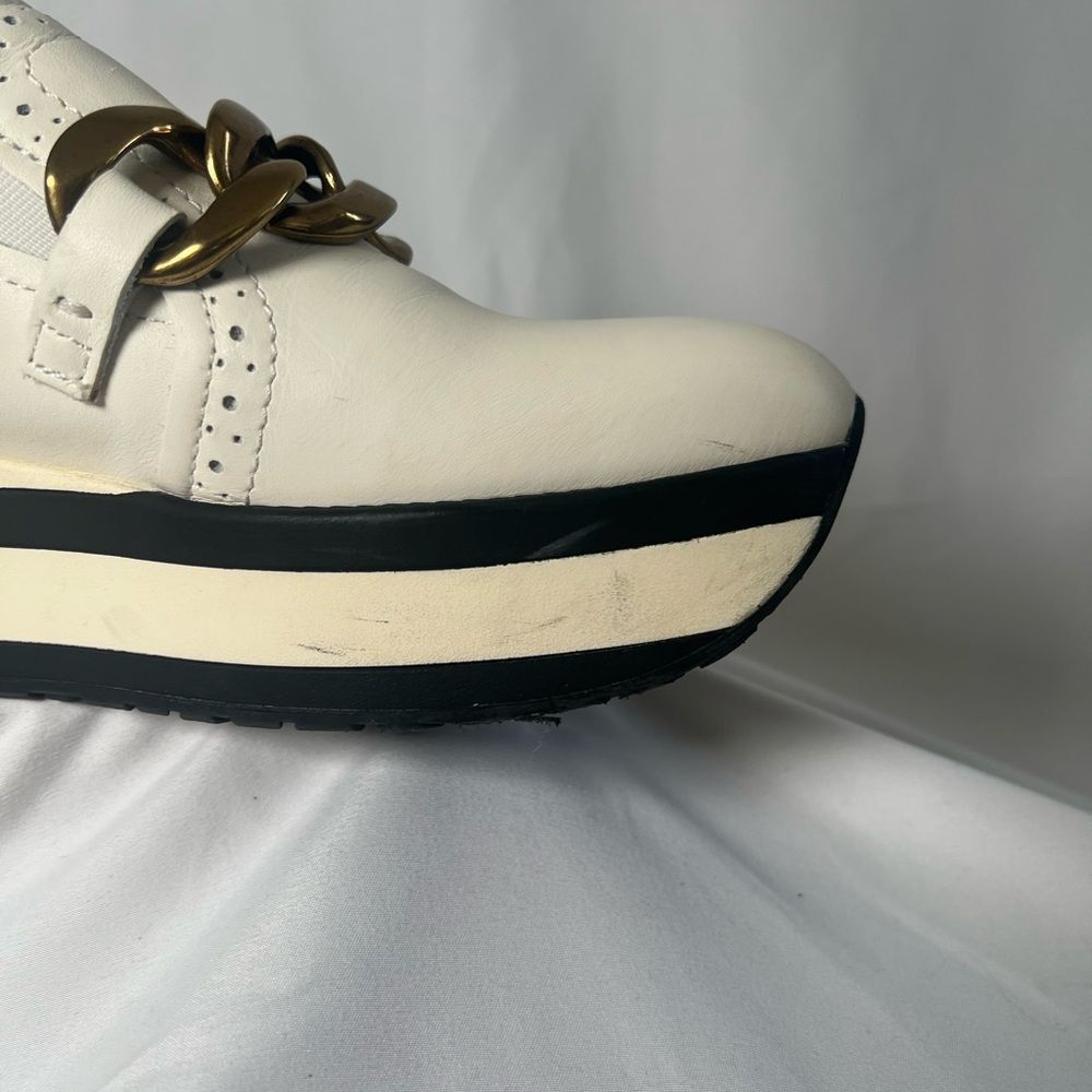 Dolce Vita Jhenee Cream and Black Platform Loafer Creepers Sneakers - size 8.5 - Picture 7 of 10